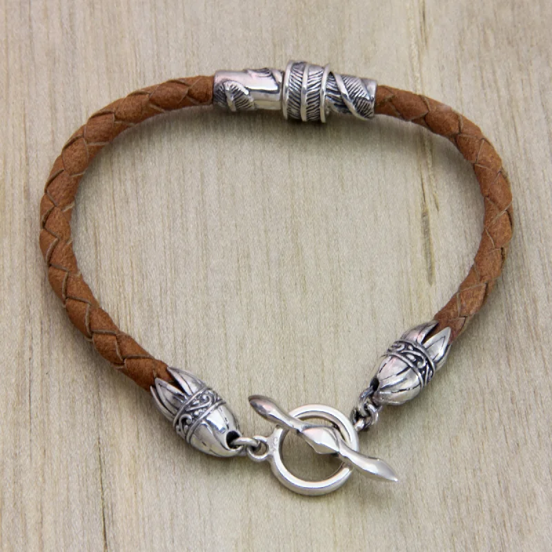 - Parrot climbing and standing wooden frameFeather Men's Leather Bracelet