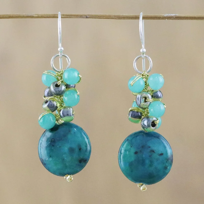 -Non-contact cat thermometerFun Circles in Green Multi-Gem Earrings