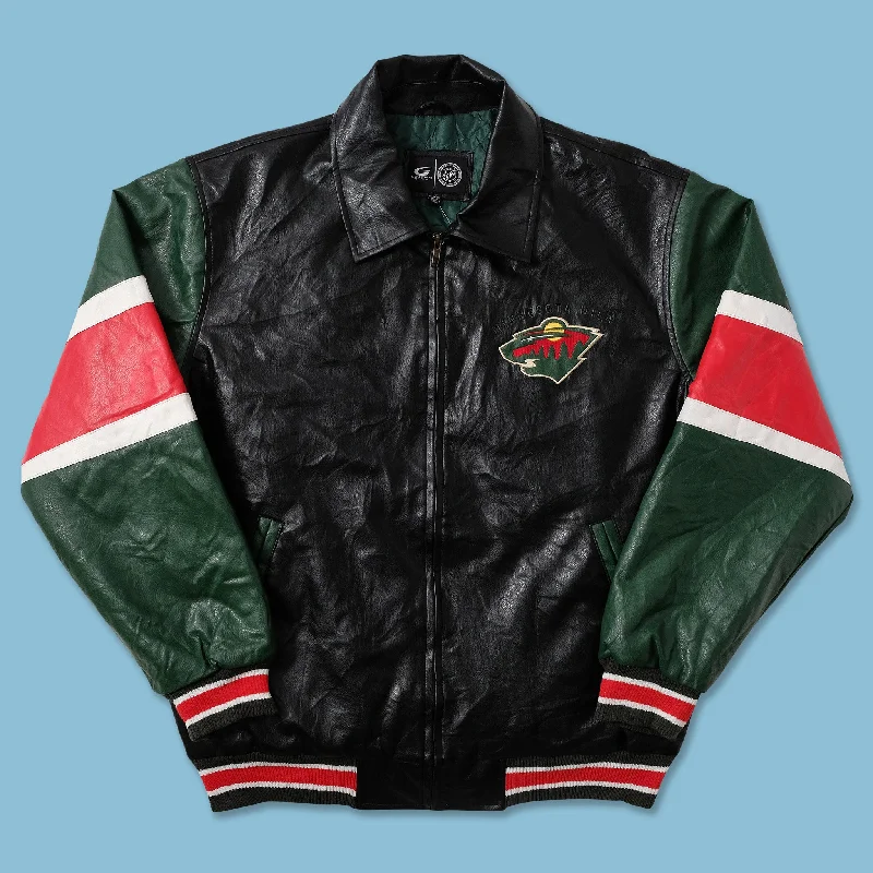- ​​Christmas pet Christmas clothingVintage Minnesota Wilds Letaher Varsity Jacket Large