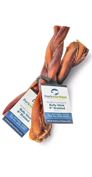 - Dog food for pregnancy and lactationBarkworthies Braided Bully Stick - 6"