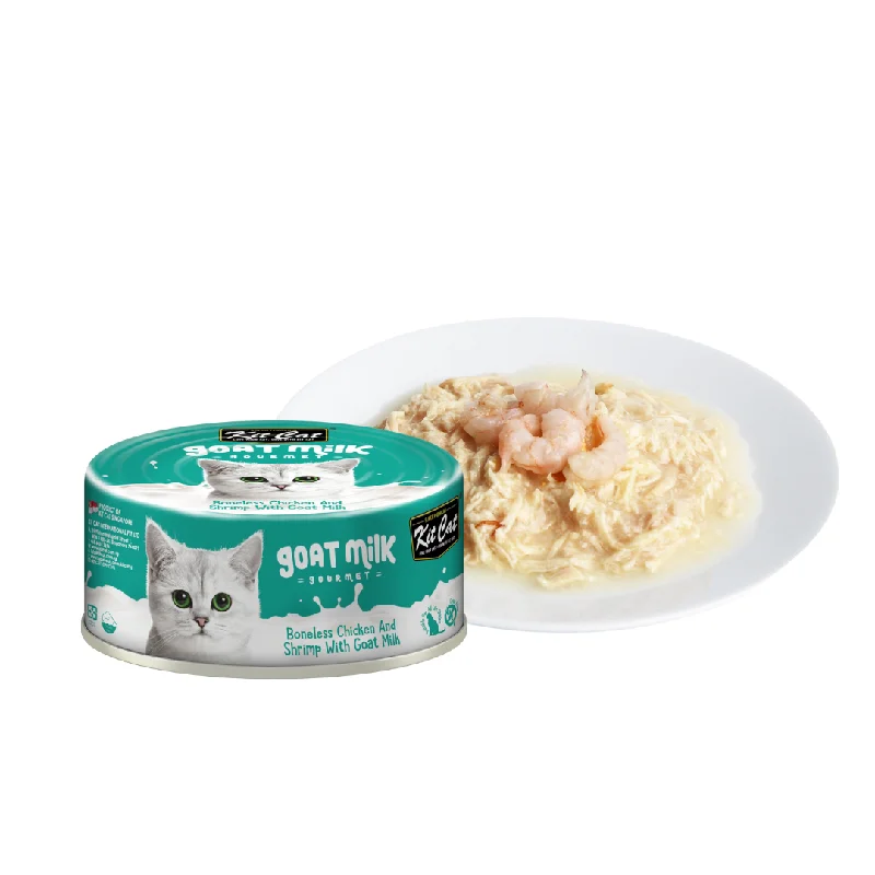 Kit Cat Goat Milk Gourmet Canned Cat Food - Chicken & Shrimp (70g)