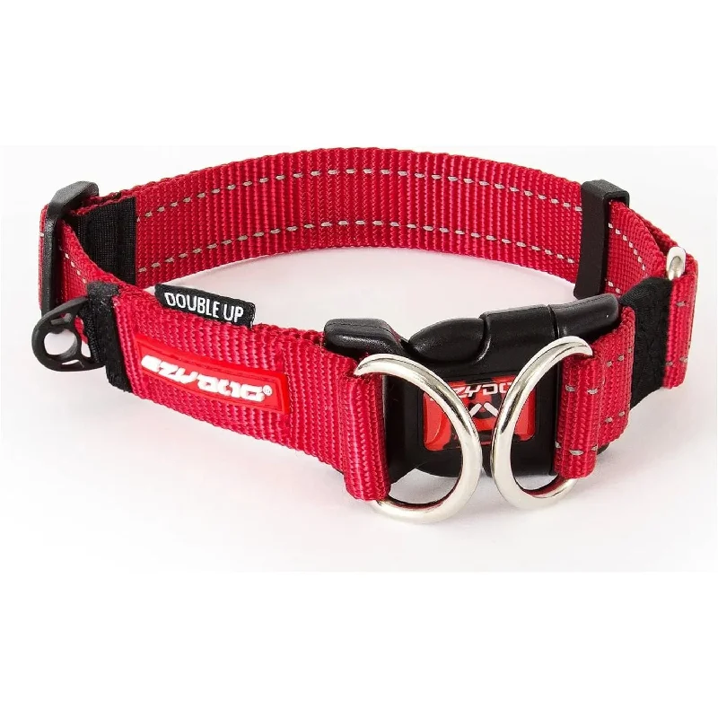- Christmas pet Christmas clothingEzyDog Double Up Premium Nylon Dog Collar with Reflective Stitching - Christmas pet Christmas clothingEzyDog Double Up Premium Nylon Dog Collar with Reflective Stitching