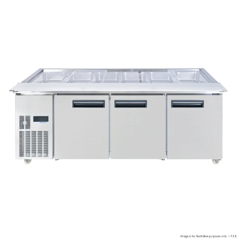- Natural latex pet mattress2NDs: Thermaster Three Door Cold Bench Salad Station 6x1/1 GN Pans - PG210FA-XB-VIC704