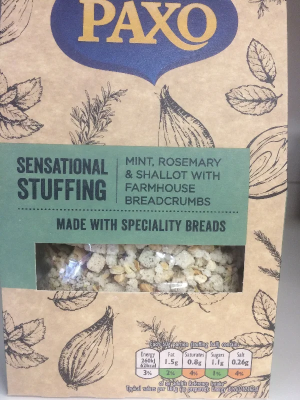  -Anti-scratch sofa protective coverPaxo Sensational Stuffing with Mint, Rosemary & Shallot 110g