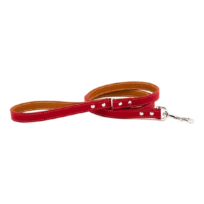  . **Pet backpack is breathable**Tuscan Leather Dog Leash Red