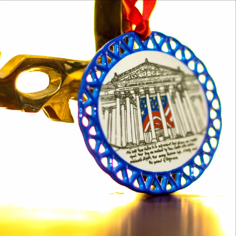 - Winter dog thick down jacketArchives Building with Flag Ornament