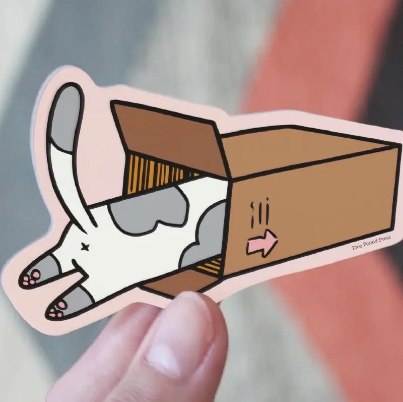 - Organic cotton dog bibsFree Period Press: Cat Box Sticker