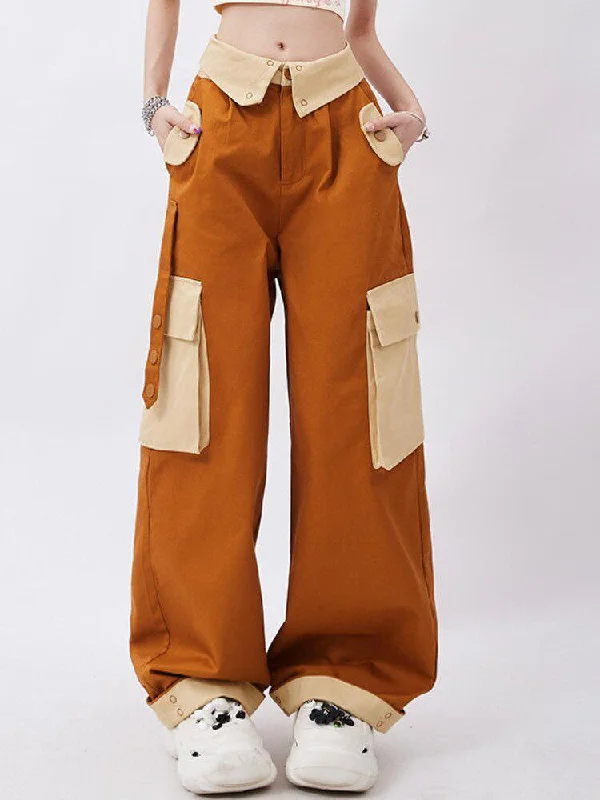 - Pet monitor with cameraOrange Wide Leg Cargo Pants