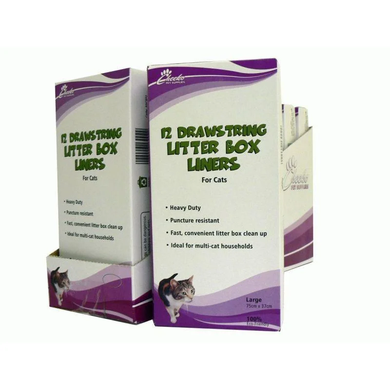 - Degradable pet feces bagCat Litter Box Liners with Drawstring