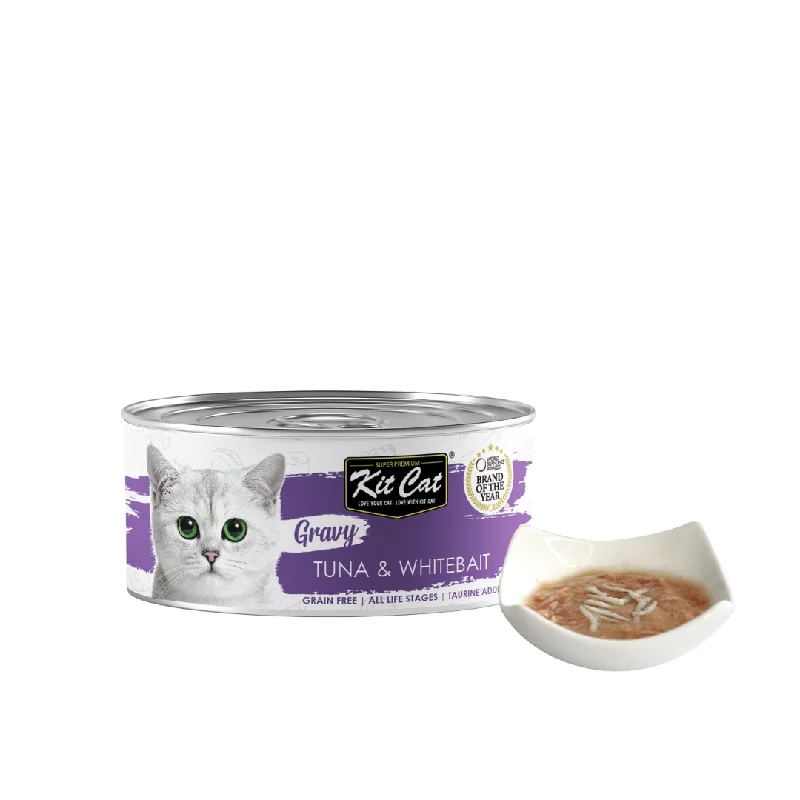 Kit Cat Gravy Cat Canned Food - Tuna & Whitebait (70g)