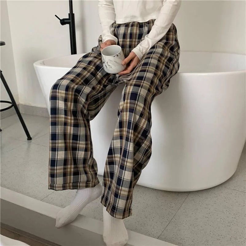 - Air box TSA certified check-inElasticated Waist Checkered Sweatpants