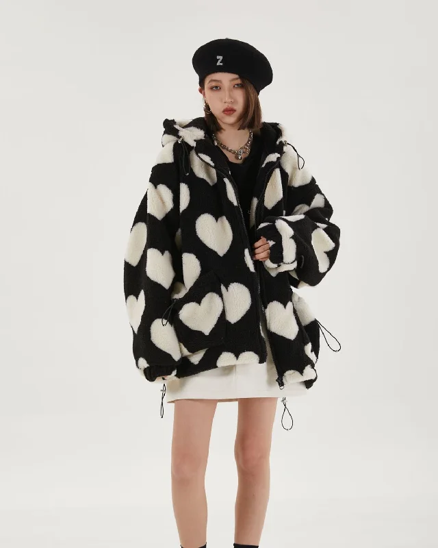 - Pregnant cat delivery room warming boxHeart Pattern Hooded Jacket