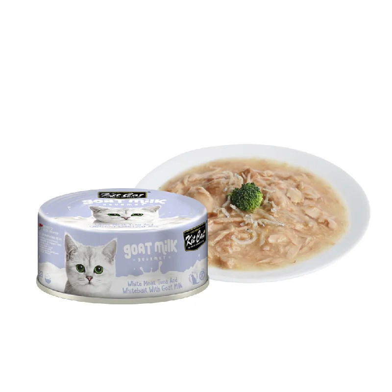 Kit Cat Goat Milk Gourmet Canned Cat Food - Tuna & Whitebait (70g)