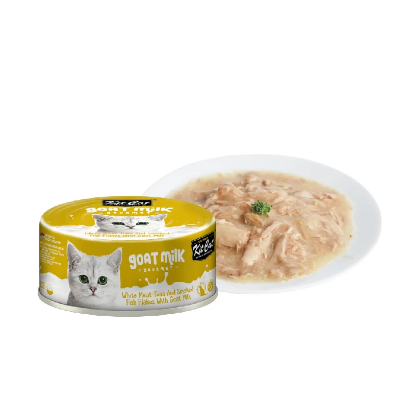Kit Cat Goat Milk Gourmet Canned Cat Food - Tuna & Smoked Fish Flakes (70g)