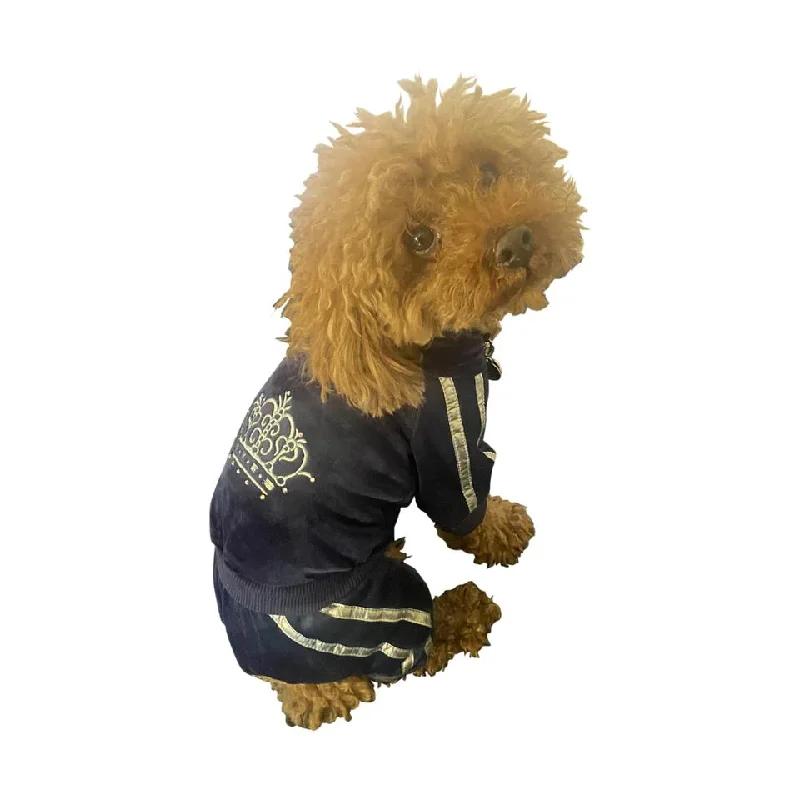 Pet fashion clothesRun Run Run Dog Track Suit Navy