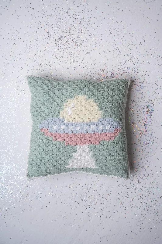- Remote interactive pet feederSpaceship Pillow Cover (Crochet)
