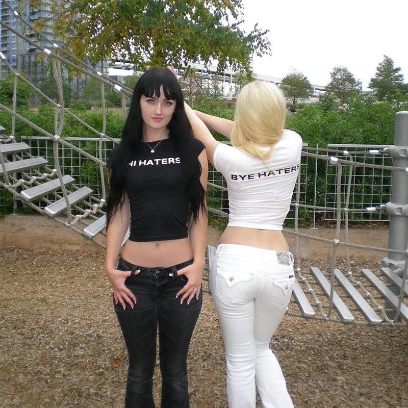 - Air box TSA certified check-inHi & Bye Haters Crop Top