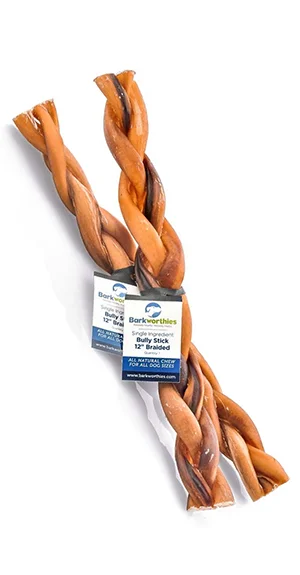 - Weight loss dog foodBarkworthies Braided Bully Stick - 12"