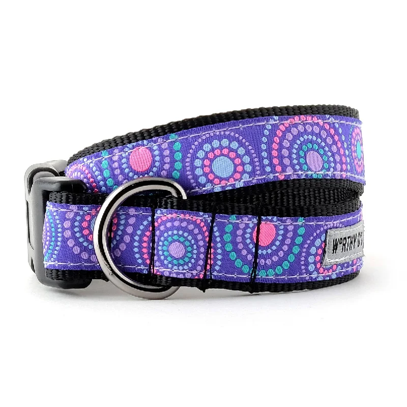  . **Dog chest harness is anti-breakaway**Sunburst Purple Dog Collar