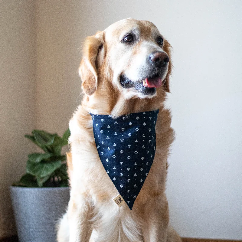 PoochMate Anchor Blue Dog Bandana