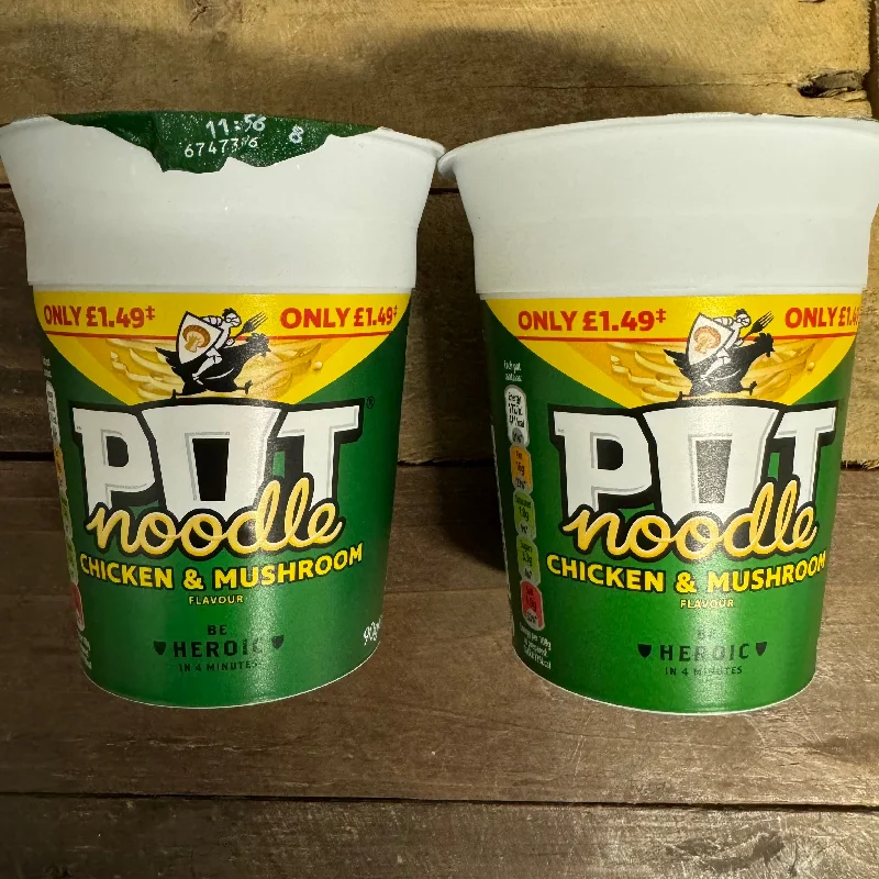 - Summer pet ice mat2x Pot Noodle Chicken & Mushroom Flavour Pots (2x90g)