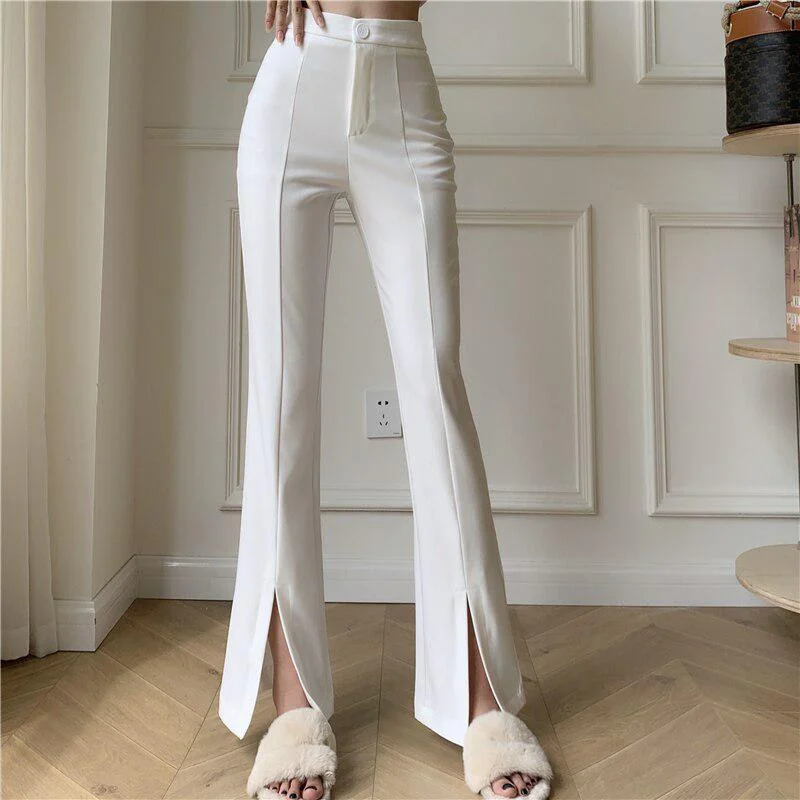 ---Old Money Hem Split Pants