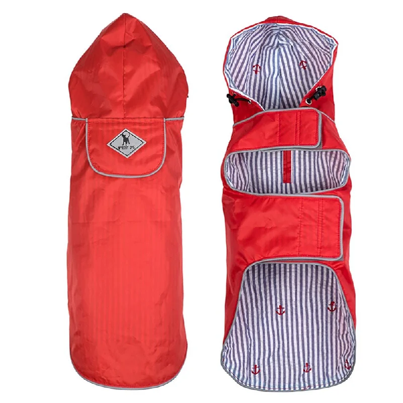 Pet rehabilitation recovery clothes (such as post-operative clothes)Red Seattle Slicker Rainjacket