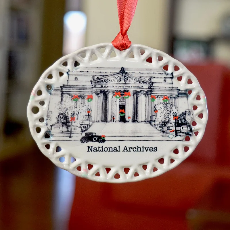 - Pet fence foldable indoorArchives Building Holiday Ornament