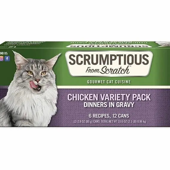 Pet ProductsScrumptious From Scratch Chicken Variety Pack Wet Cat Food 12/2.8oz