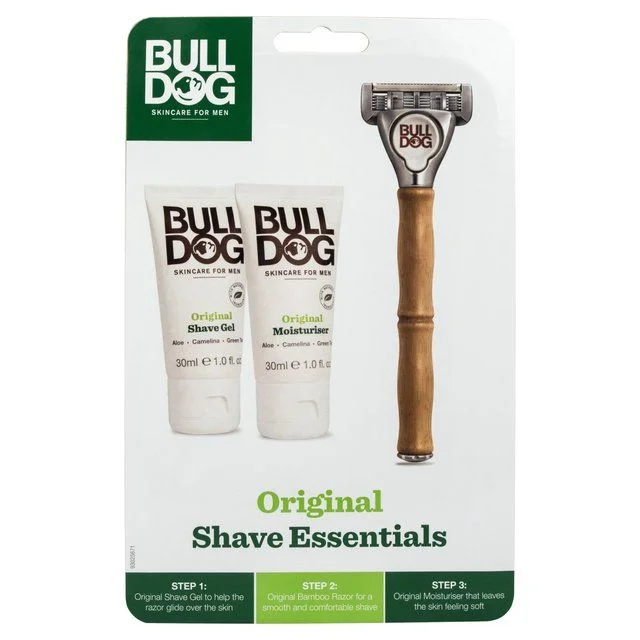 ---Bulldog Shave Essentials Razor with Shave Gel & Moisturiser
