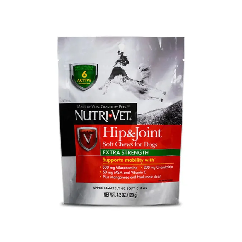 ---Nutri-Vet Hip & Joint Extra Strength Soft Chews For Dogs 4.2 oz, 60 ct