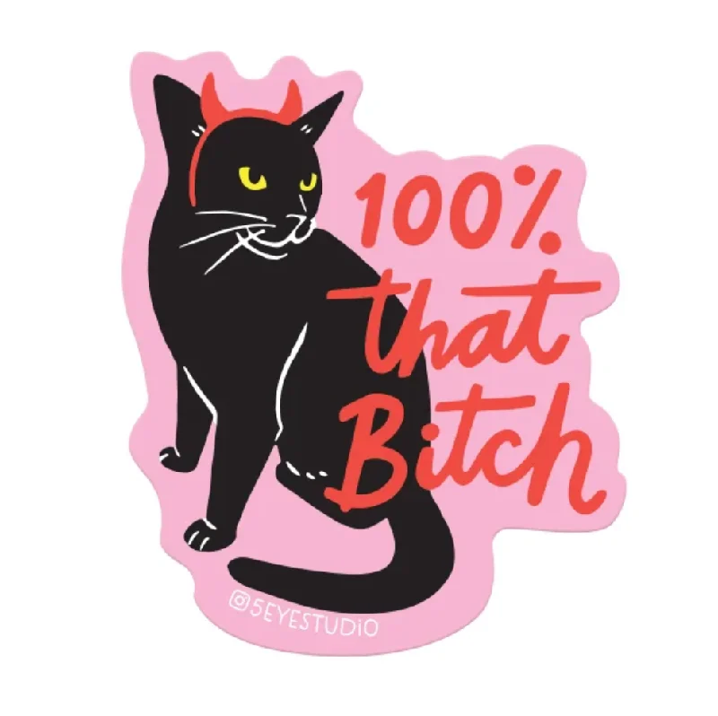 - ​​Christmas pet Christmas clothing5 Eye Studio: 100 Percent That Cat Devil Sticker