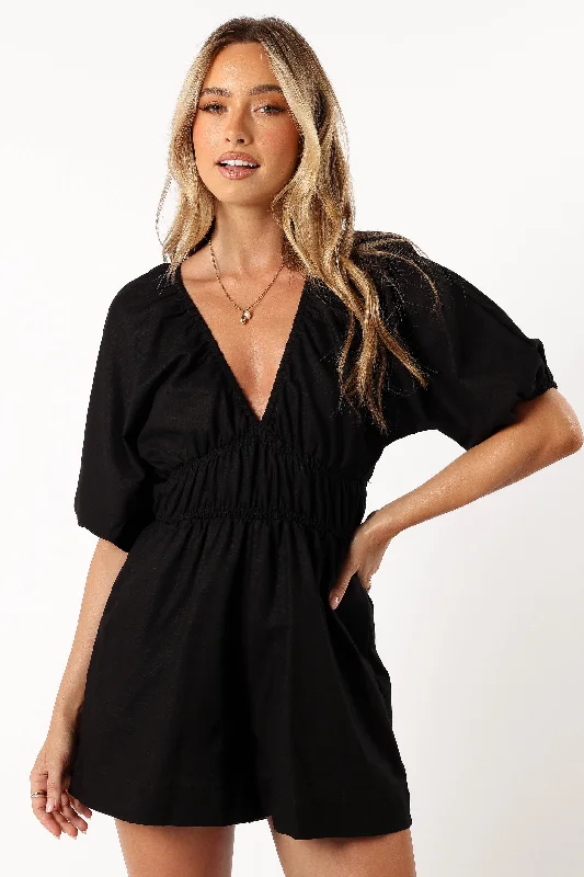 - Postoperative pet anti-licking Elizabethan collarKaia Romper - Black
