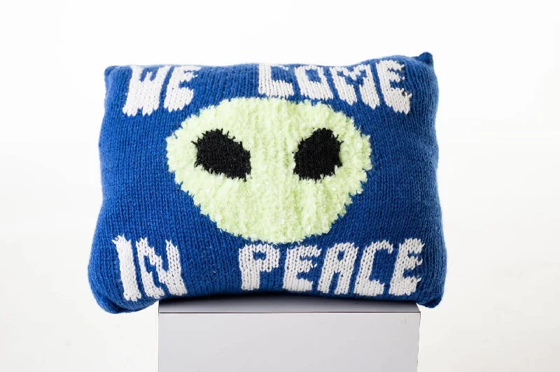 - Cat nail clippers with LED lightsWe Come in Peace Pillow (Knit)