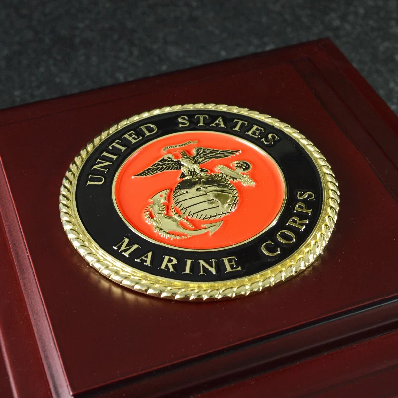 - Dog heart rate monitoring collarU.S. Marine Corps Medallion Wooden Box