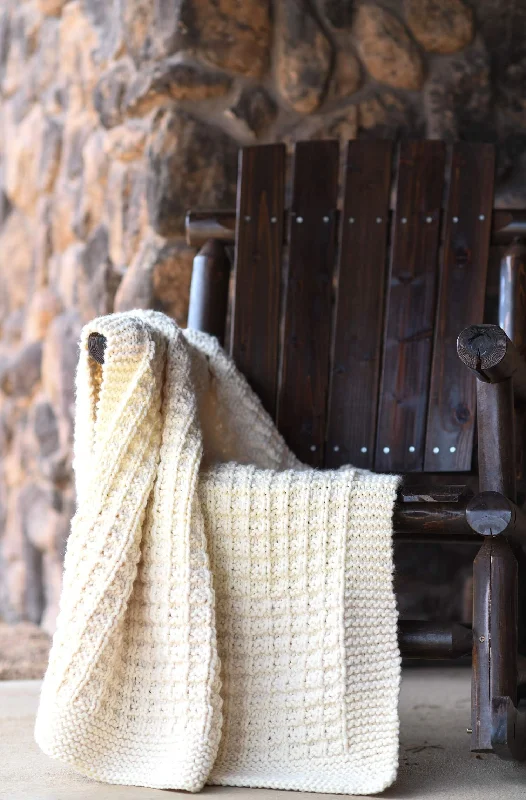 - Car dog seat beltKnit Kit - Wintery Waffle Stitch Throw