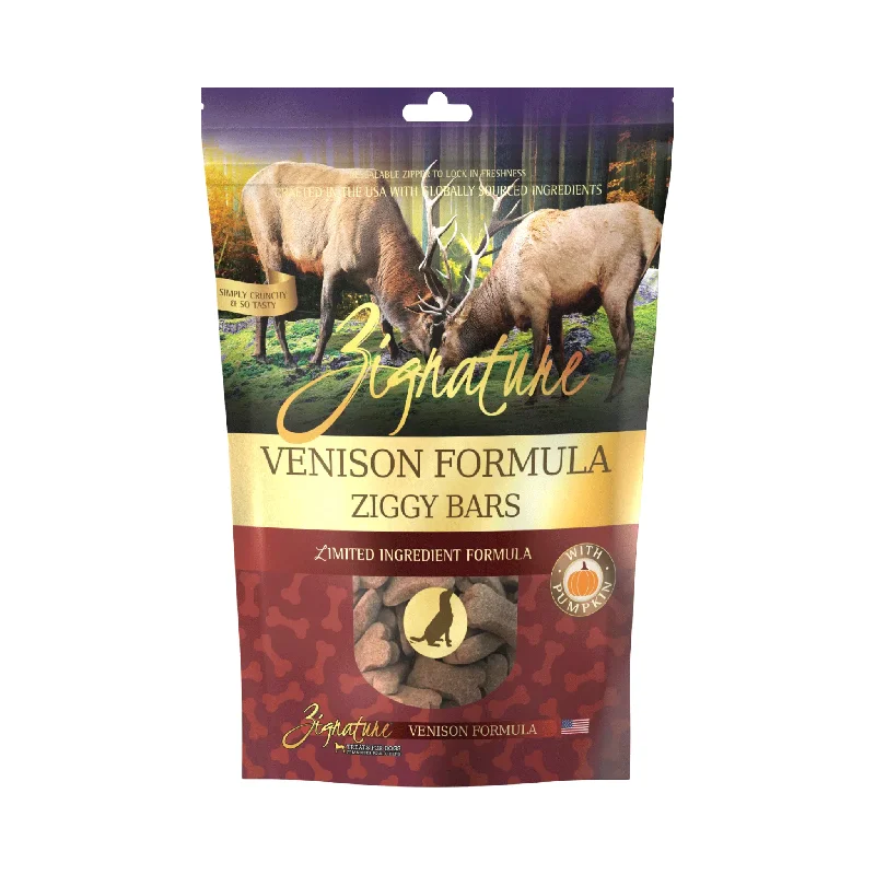 - Food for picky dogsZignature Venison Ziggy Bars Biscuit Dog Treats 12oz