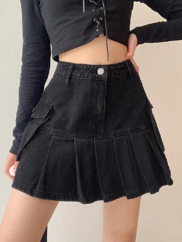  -Anti-scratch sofa protective coverGrunge Cargo Denim Mini Skirt