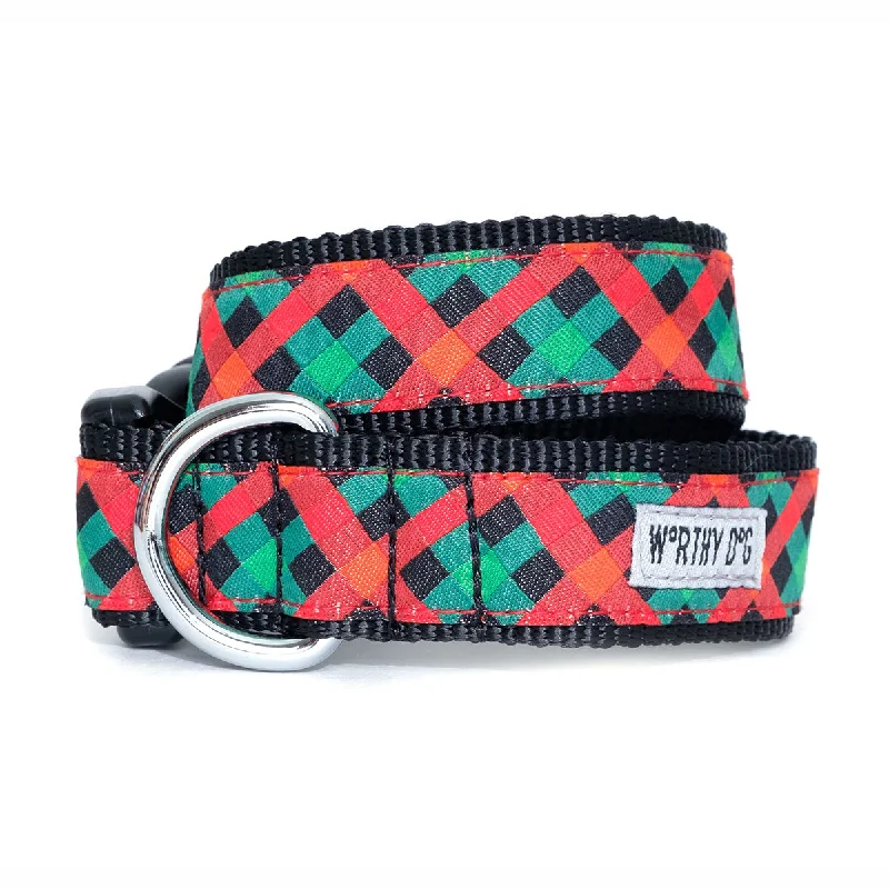  . **Cat clothes cute model**Holiday Check Dog Collar