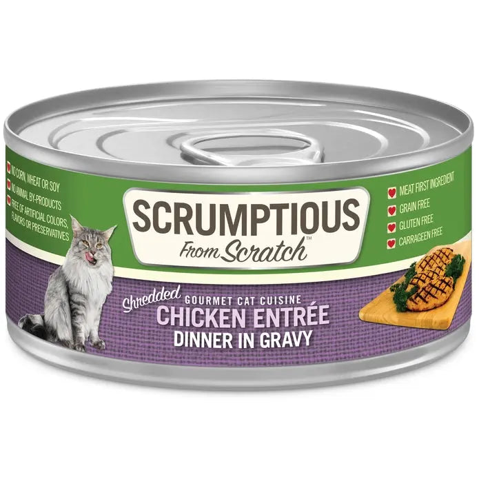 - Rabbit grass rack to prevent waste food boxScrumptious From Scratch Chicken Dinner in Gravy Wet Cat Food 12/2.8oz - Rabbit grass rack to prevent waste food boxScrumptious From Scratch Chicken Dinner in Gravy Wet Cat Food 12/2.8oz