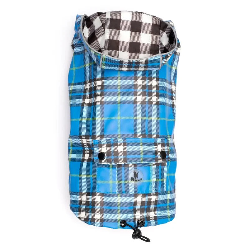 Pet lace clothesBlue Plaid London Raincoat