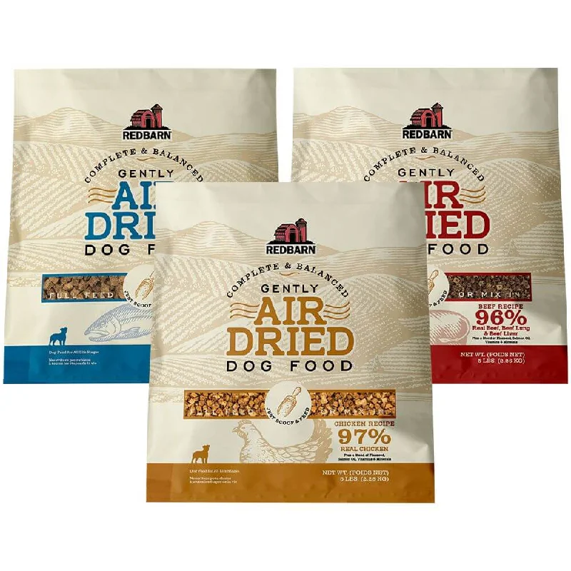 - Dog food helps the digestive systemAir Dried Food Variety 3-Pack - (Fish, Beef and Chicken) - Large Bags