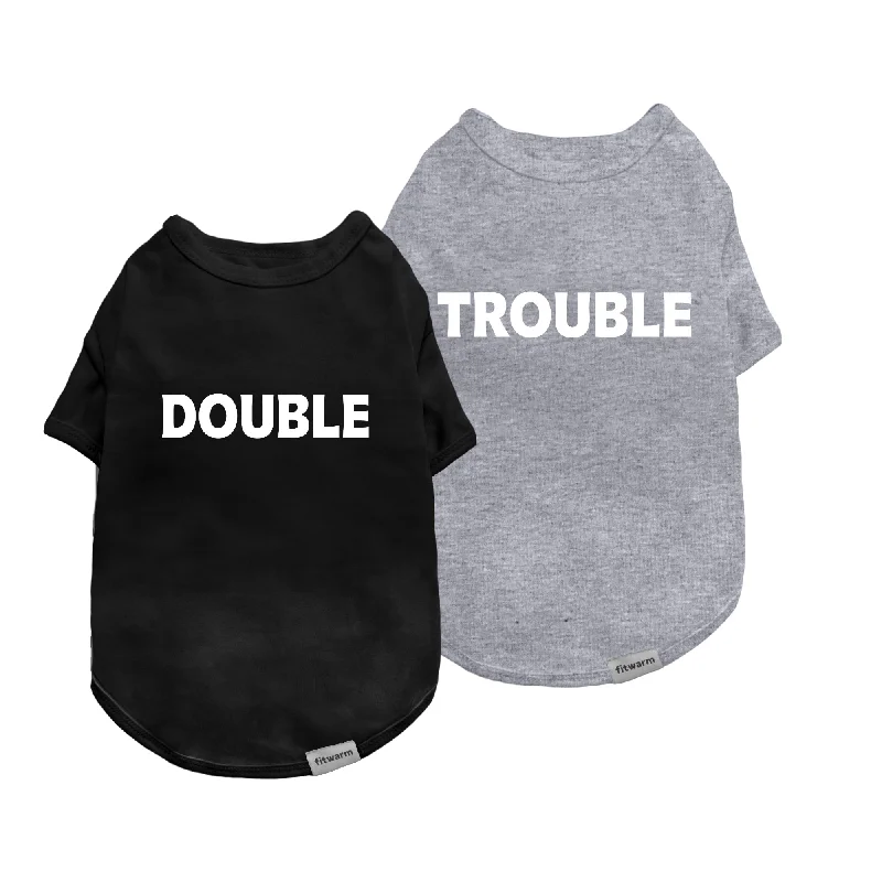 - Remote interactive pet feeder2 Pack Double Trouble Dog Shirts