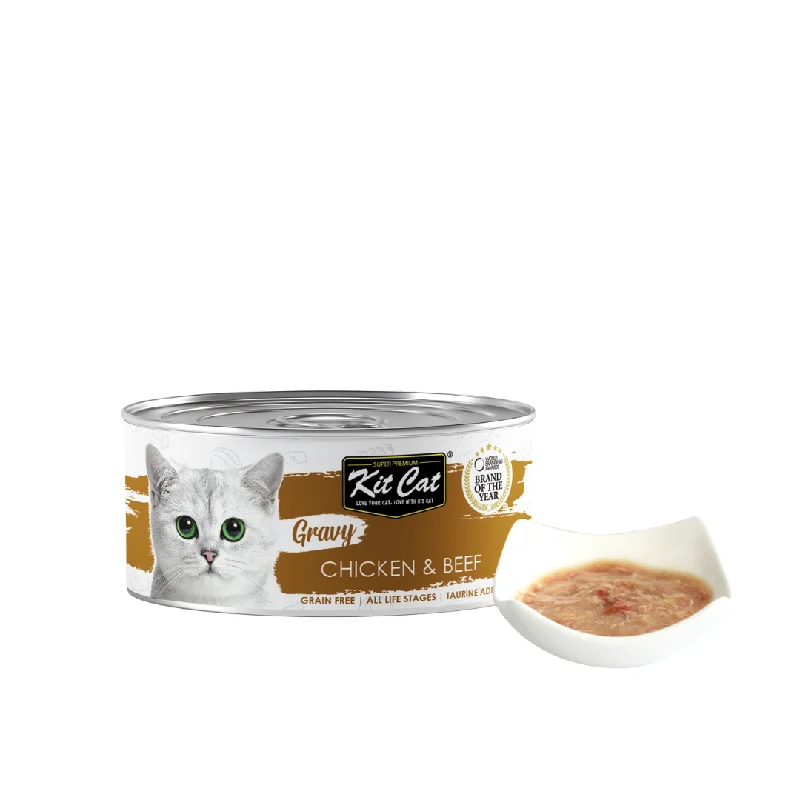Kit Cat Gravy Cat Canned Food - Chicken & Beef (70g)