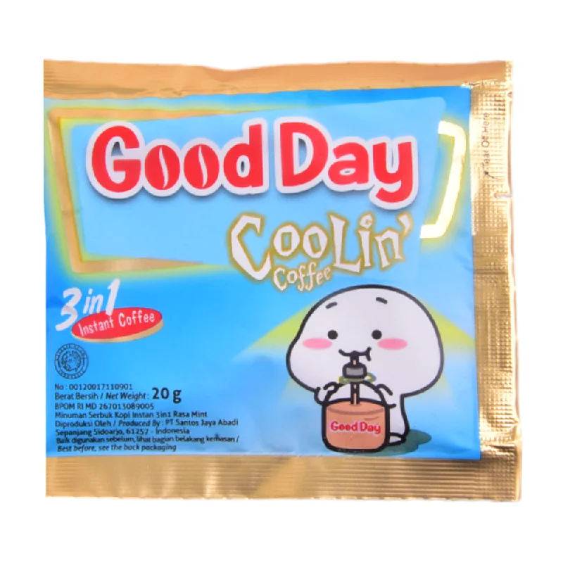 - Pet stroller can be taken on the planeGOOD DAY COFFEE INSTANT COOLIN 3IN1 20 GM