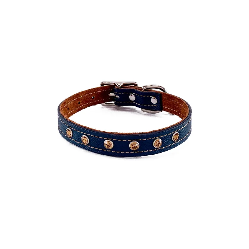  . **Cat toy cat teaser**Colima Classic Combo Rhinestone Leather Dog Collar