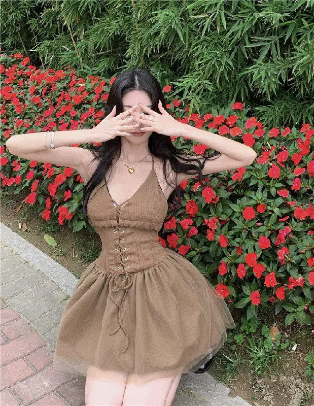 - Remote interactive pet feederFairy Grunge Corset Mini Dress