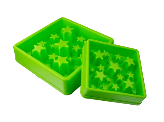  -Splash-proof food bowl AND Anti-choking slow food bowlEat Slow Live Longer Star Green Slow Feed Bowl