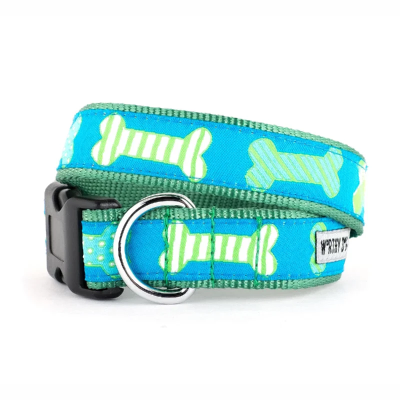  . **Dog toy sound ball**Preppy Bones Dog Collar Blue