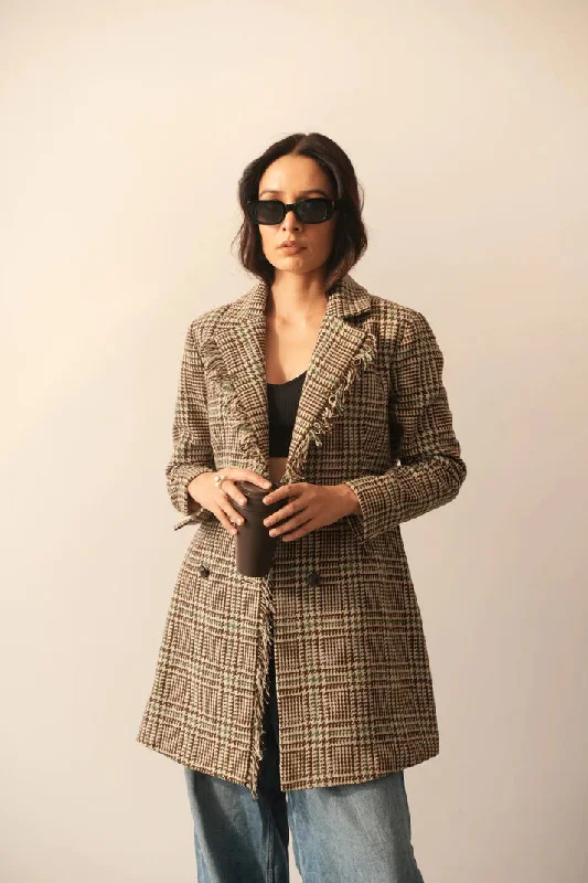 Ladies Classic Work Brown Jacket Dress